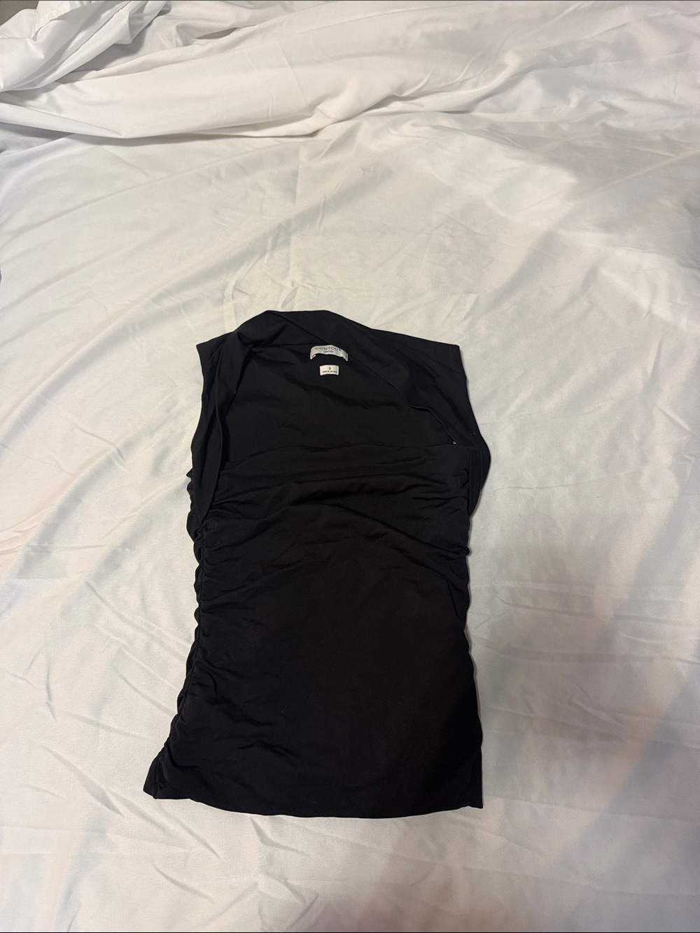 Aritzia Black Sleeveless Ruched Tank Top